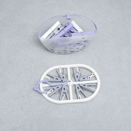 Kit lavanderia com cesto prendedores e mini varal - Simplo - 5