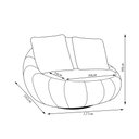 Ver imagem 4 de Kit 2 Poltronas Giratória Sala de Estar com Almofadas Afrodite Caramelo Manchado Pu G45 - Gran Belo