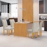 Conjunto Mesa Bella Ripada 120cm com 4 Cadeiras Arizona Tampo Bella com Vidro - 1