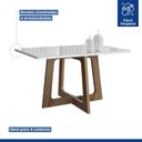 Ver imagem 4 de Conjunto Mesa Arizona 120cm com 4 Cadeiras Canela Tampo Smart Plus com Vidro