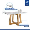 Ver imagem 3 de Conjunto Mesa Arizona 120cm com 4 Cadeiras Canela Tampo Smart Plus com Vidro