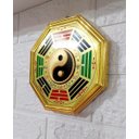 Ver imagem 4 de Quadro Baguá Feng Shui Dourado 17 Cm Yin Yang Talismã