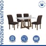 Conjunto Mesa Arizona 120cm com 4 Cadeiras Arizona Tampo Smart Plus com Vidro - 2