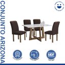 Ver imagem 2 de Conjunto Mesa Arizona 120cm com 4 Cadeiras Arizona Tampo Smart Plus com Vidro