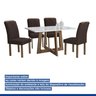 Conjunto Mesa Arizona 120cm com 4 Cadeiras Arizona Tampo Smart Plus com Vidro - 16