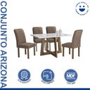 Ver imagem 2 de Conjunto Mesa Arizona 120cm com 4 Cadeiras Arizona Tampo Smart Plus com Vidro