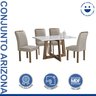 Conjunto Mesa Arizona 120cm com 4 Cadeiras Arizona Tampo Smart Plus com Vidro - 2