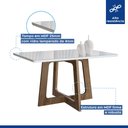 Ver imagem 3 de Conjunto Mesa Arizona 120cm com 4 Cadeiras Arizona Tampo Smart Plus com Vidro