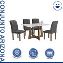 Ver imagem 2 de Conjunto Mesa Arizona 120cm com 4 Cadeiras Arizona Tampo Smart Plus com Vidro
