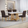 Conjunto Mesa Arizona 120cm com 4 Cadeiras Arizona Tampo Smart Plus com Vidro - 1