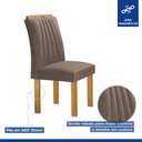 Ver mais imagens de Conjunto Sala de Jantar Mesa 4 Cadeiras Vidro Arizona Cinamomo/Off White/Veludo Bege Escuro