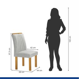 Conjunto Mesa Bella Ripada 120cm com 4 Cadeiras Arizona Tampo Bella com Vidro - 10