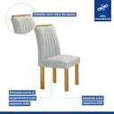 Ver imagem 7 de Conjunto Mesa Bella Ripada 120cm com 4 Cadeiras Arizona Tampo Bella com Vidro