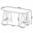 Ver imagem 5 de Mesa Escrivaninha Cristal com Tampo de Vidro Branco - Artany Móveis