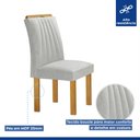 Ver mais imagens de Conjunto Mesa Arizona 120cm com 4 Cadeiras Arizona Tampo Smart Plus com Vidro