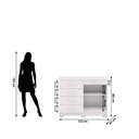 Ver imagem 2 de Cômoda Sapateira Sirius 5 Gavetas 2 Portas - Branco