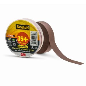 Fita Isolante Scotch 35+ Marrom 19mmx20m 750v 3M Do Brasil