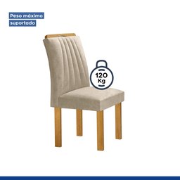 Conjunto Mesa Bella Ripada 120cm com 4 Cadeiras Arizona Tampo Bella com Vidro - 9