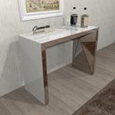 Ver imagem 5 de Aparador Design Diamond VIDRO BRANCO c/ Base interna, inferior e frente espelhado (ESPELHO BRONZE)
