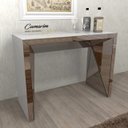 Ver imagem 1 de Aparador Design Diamond VIDRO BRANCO c/ Base interna, inferior e frente espelhado (ESPELHO BRONZE)