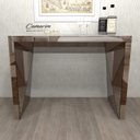 Ver imagem 2 de Aparador Design Diamond VIDRO BRANCO c/ Base interna, inferior e frente espelhado (ESPELHO BRONZE)