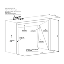 Ver imagem 6 de Aparador Design Diamond VIDRO BRANCO c/ Base interna, inferior e frente espelhado (ESPELHO BRONZE)