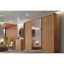 Ver imagem 3 de Guarda Roupa Solteiro 3 Portas (1 C/ Espelho) e 6 Gavetas Toulon/sonetto Plus Cumaru/fendi - Novo