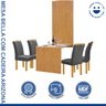 Conjunto Mesa Bella Ripada 120cm com 4 Cadeiras Arizona Tampo Bella com Vidro - 2