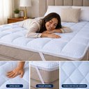 Ver imagem 5 de Pillow Top King 193x203 6cm Macio Antialergico com Elastico Protetor Colchao Conforto Cama