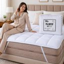 Ver imagem 4 de Pillow Top King 193x203 6cm Macio Antialergico com Elastico Protetor Colchao Conforto Cama