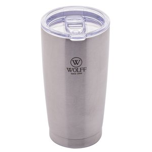 Copo Térmico Aço Inox Prata C/parede Dupla e Tampa 600ml Wolff