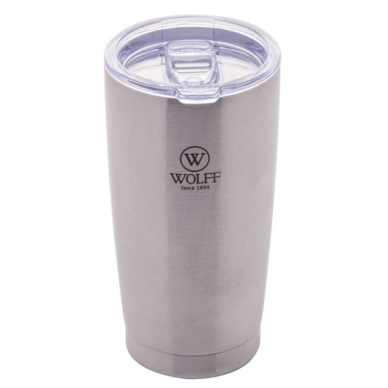 Copo Térmico Aço Inox Prata C/parede Dupla e Tampa 600ml Wolff