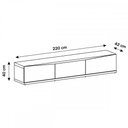 Ver imagem 3 de Rack para Tv até 60 Polegadas Eros 3 Gavetas Off White/cedro - Casa D