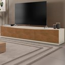 Ver imagem 1 de Rack para Tv até 60 Polegadas Eros 3 Gavetas Off White/cedro - Casa D