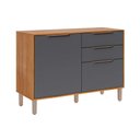 Ver imagem 1 de Gabinete de Cozinha Modulado Balcão C/ Tampo Celeste C/ 2 Portas e 2 Gavetas 120cm Cinamomo/