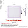 Painel Led Quadrado 36w Embutir 40x40 Bivolt Alumínio | Kiclaro Neutro - 4000k - 3