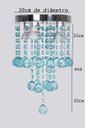 Ver imagem 4 de Lustre De Acrílico Em Alto Brilho Azul Tiffany Para Quarto:25cm/Bivolt