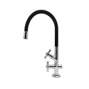 Ver imagem 6 de Torneira Pia Cozinha Tanque Mesa Bancada Duas Saídas Mangueira Flexível Preto Metal Luxo