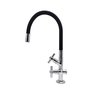 Torneira Pia Cozinha Tanque Mesa Bancada Duas Saídas Mangueira Flexível Preto Metal Luxo - 6