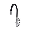 Ver imagem 1 de Torneira Pia Cozinha Tanque Mesa Bancada Duas Saídas Mangueira Flexível Preto Metal Luxo