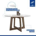 Ver imagem 3 de Conjunto Mesa Arizona 120cm com 4 Cadeiras Canela Tampo Redondo Plus com Vidro
