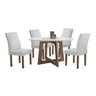 Conjunto Mesa Arizona 120cm com 4 Cadeiras Canela Tampo Redondo Plus com Vidro - 15