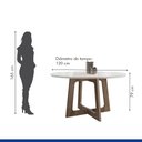 Ver imagem 6 de Conjunto Mesa Arizona 120cm com 4 Cadeiras Canela Tampo Redondo Plus com Vidro