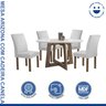 Conjunto Mesa Arizona 120cm com 4 Cadeiras Canela Tampo Redondo Plus com Vidro - 2