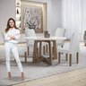 Conjunto Mesa Arizona 120cm com 4 Cadeiras Canela Tampo Redondo Plus com Vidro - 11