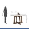 Conjunto Mesa Arizona 120cm com 4 Cadeiras Canela Tampo Redondo Plus com Vidro - 6