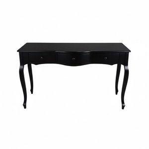 Aparador Três Gavetas Frente Madeira Maciça - Preto