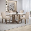 Ver imagem 1 de Conjunto Mesa Arizona 120cm com 4 Cadeiras Canela Tampo Redondo Plus com Vidro
