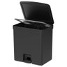 Lixeira para Banheiro e Cozinha com Pedal Trium Preta 20l - ou - 2
