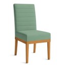 Ver imagem 2 de Kit 8 Cadeiras de Jantar Solana Linho Verde Oliva Base de Madeira - Pallazio